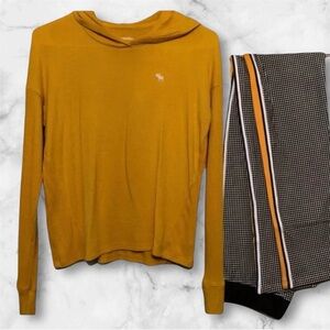 ABERCROMBIE KIDS SET EUC GIRLS SHIRT PANTS LEGGINGS HOODIE TOP BLACK SIZE 13 14